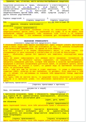 Как выглядит протокол об административном правонарушении