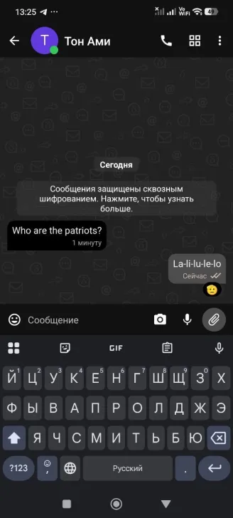 Скриншот интерфейса Delta Chat c версии 2.62.0 под Android